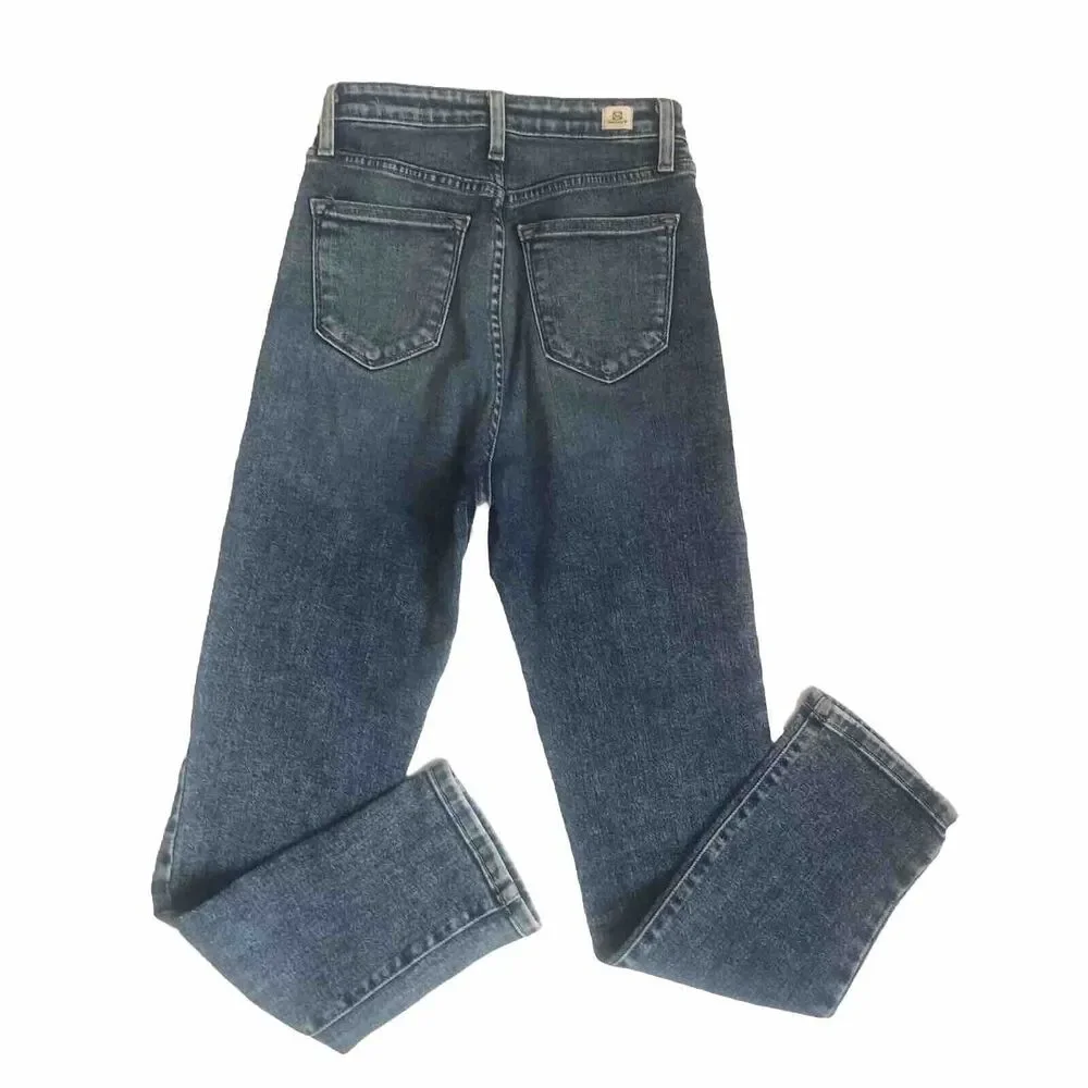 L.T.J Women's Letter to Juliet Siena High Rise Straight Jeans Blue Sz 25 Denim